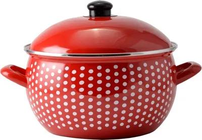 Obrázok produktu pre Smaltovaný hrniec ¤18cm 2,7L PUNTIK BUCLÁK s pokrievkou