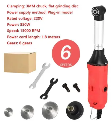 Zdjęcie produktu dla Mini polerka samochodowa - 12V, elektryczna polerka - płynna regulacja prędkości obrotowej - zestaw polerowanych podkładek o średnicy 2,5–5,1 cm - do detailing'u samochodów - wersja z wtyczką "Style D"