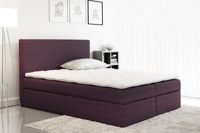 Produktbild von Boxspringbett Schlafzimmerbett KELIS Webstoff Violett 180x200cm