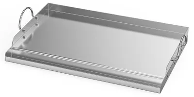 Image de Plaque de cuisson en acier inoxydable pour barbecue, avec poignée