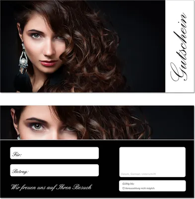 Produktbild von 50 Stück Geschenkgutscheine (Friseur-658) -  Gutscheinkarten Frisör Gutscheine Haarstudio Haarpflege Wellness Schönheit Hairstylist Haircutter Barbier Coiffeur Haare Färbung Tönung