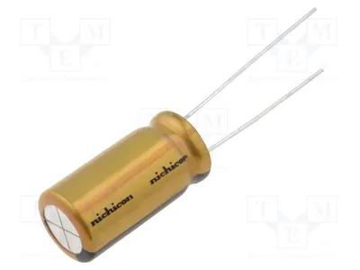 Produktbild von 5x Kondensator: elektrolytisch 50VDC THT Ø10x12,5mm 220uF 20% UFW1H221MPD Elektr
