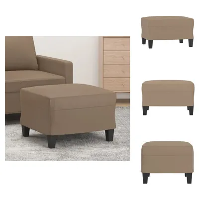 Obrázek produktu pro vidaXL Taburet na nohy cappuccino-hnědý 60x50x41 cm Imitace kůže - Čalouněný taburet