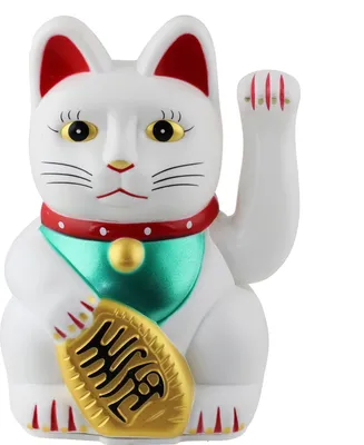Produktbild von Glückskatze - Maneki-neko - Winkekatze - 13 cm - weiß