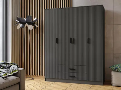 Obrázek produktu pro Šatní skříň KASTELLO 160 Grafit