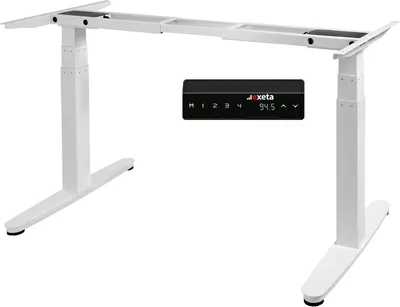 Produktbild von Exeta ergoSMART Elektrisch höhenverstellbarer Schreibtisch -mit 2 Motoren, 3-Fach-Teleskop, Memory-Funkt. und Softstart/-stopp, höhenverstellbares Tischgestell weiß