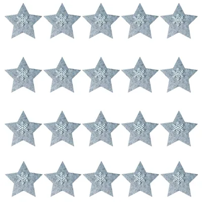 Productafbeelding van Sneeuwvlok-tafelonderzetters - Viltonderzetters - Tafeldecoratie - 20 stuks, 15 cm