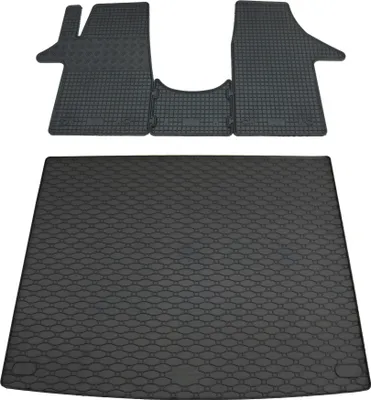 Produktbild von Rigum Gummi Fußmatten + Kofferraumwanne im Set für VW T5 / T6