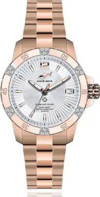 Produktbild von Chris Benz CHRIS BENZ STARS & DIAMONDS DIAMOND DIVER CB-DD200-SIR-MBO Damenarmbanduhr