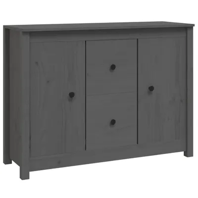 Produktbild von Sideboard Grau 100x35x74 cm Massivholz Kiefer