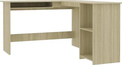 Produktbild von vidaXL Eckschreibtisch L-Form Sonoma-Eiche 120x140x75 cm Holzwerkstoff
