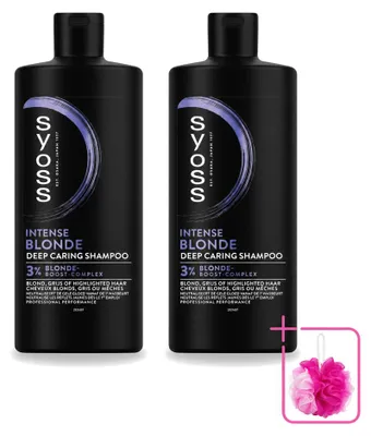 Zdjęcie produktu dla 2 sztuki szamponu Syoss Intense Blonde - 440 ml - zestaw ekonomiczny