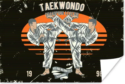 Produktbild von MuchoWow® Poster Jahrgang - Sport - Taekwondo 180x120 cm - Fotoplakat