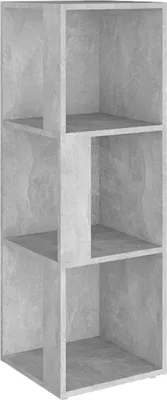 Produktbild von vidaXL Eckregal Betongrau 33x33x100 cm Holzwerkstoff