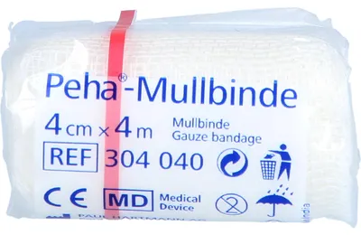 Produktbild von Hartmann Peha Mullbinden Fixierbinde 20 Stück 4 m x 4 cm