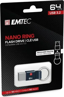 Produktbild von Emtec USB3.2 T100 64GB (3126170173508)