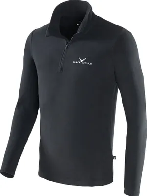Produktbild von BLACK CREVICE - Herren Fleece Pullover > 170g/m2 | Farbe: Schwarz/Silber | Größe: M