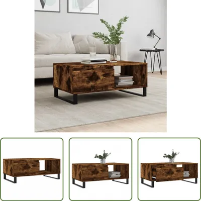 Produktbild von The Living Store Couchtisch Räuchereiche 90x50x36,5 cm Holzwerkstoff