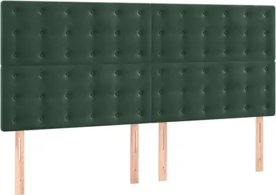 Obrázek produktu pro vidaXL Čelo postele tmavě zelené 180x5x118/128 cm sametové