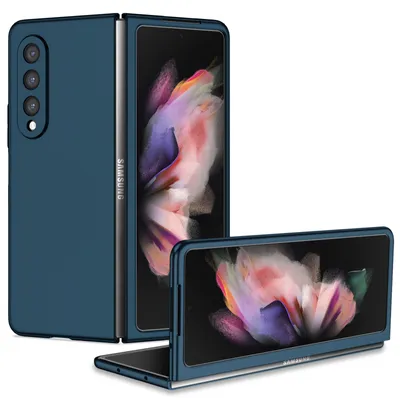 Obrázek produktu pro Samsung Z Fold3 5G Pouzdro, tenké tvrdý PC odolné proti poškrábání pouzdro pro Samsung Galaxy Z Fold 3 5G Tmavě modrá