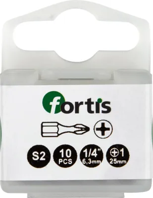 Produktbild von Fortis 4317784729352, 10 Stück(e), Kreuz, PH 1, 1/4", 25 mm