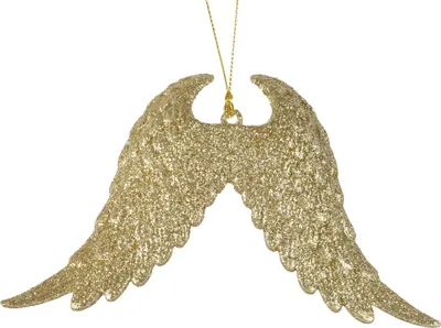 Produktbild von Anhänger Engelsflügel Kunststoff 16cm, 1 Stück, Farbauswahl:gold