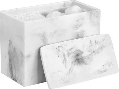 Image de Organiseur de maquillage blanc, support double pour produits de beauté