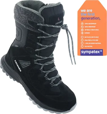 Produktbild von Lackner Kitzbühel Snowstar STX - Damen Winter Stiefel Gefüttert Boots Leder 7313 Schwarz , EU 36 UK 3
