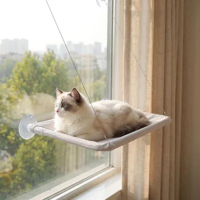 Produktbild von Katzen Fensterliege Katzenhängematte Grau Bis 25 kg