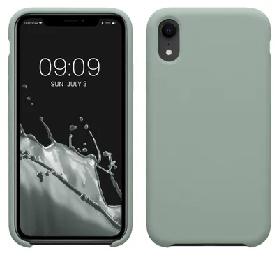 Produktbild von kwmobile Handyhülle für Apple iPhone XR Hülle - Case Silikon - Kabelloses Laden - Schutzhülle Cover in Rainwashed Grün