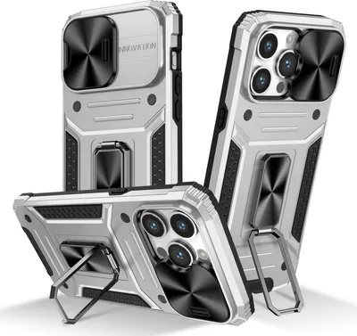 Produktbild von König Design Hülle kompatibel mit Apple iPhone 15 Pro Max Kunststoff Soft Handyhülle - Handy Case Silber