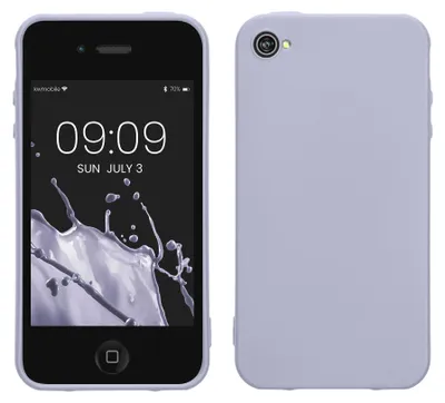 Produktbild von kwmobile Handyhülle für Apple iPhone 4 / 4S Hülle - TPU Case - Kabelloses Laden - Schutzhülle Cover in Pastell Lavendel