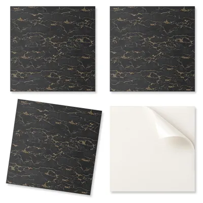 Imagen del producto de Azulejos decorativos autoadhesivos para pared, ideales para el salón, con un elegante diseño de mármol, de 9 x 30 x 30 cm