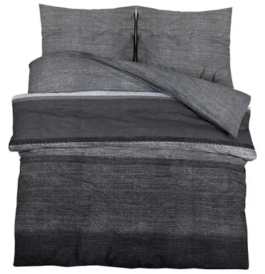 Produktbild von vidaXL Bettwäsche-Set Dunkelgrau 260x240 cm Baumwolle
