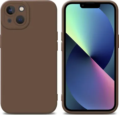 Immagine prodotto di Custodia Cadorabo per Apple iPhone 14 PLUS custodia protettiva in TPU marrone custodia in silicone custodia per telefono cellulare