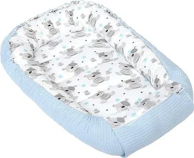 Productafbeelding van Famanu Baby Cocoon, reisbedje met omranding, 100% katoen, antiallergisch - babynestje