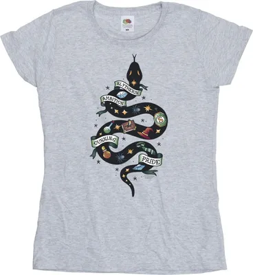 Produktbild von Harry Potter - "Slytherin" T-Shirt für Damen BI24204 (L) (Grau)