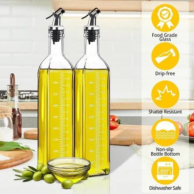 Produktbild von Famanu Öl- und Essigspender 500 ML - mit Schenktüten und Zubehör