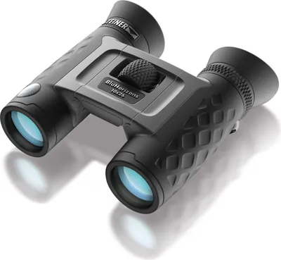A pair of black and gray Steiner binoculars.