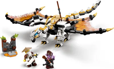 Produktbild von LEGO 71718 NINJAGO WUS gefährlicher Drache Spielzeug mit Master Wu & Gleck Minifiguren