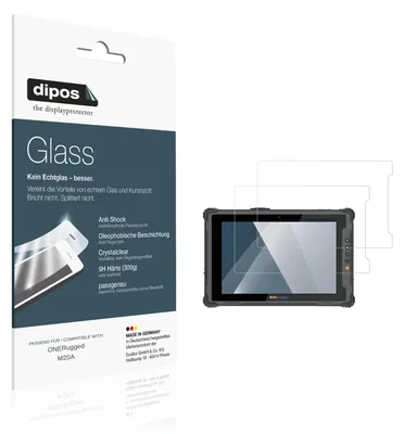 Produktbild von 2x Schutzfolie für ONERugged M20A - Anti-Shock 9H Folie dipos Glass Kunststoffglas