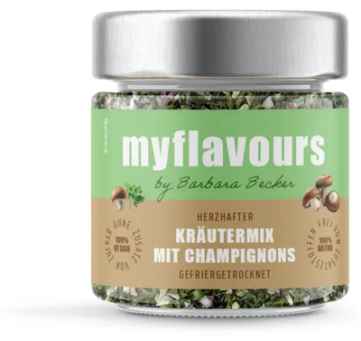 Produktbild von myflavours by Barbara Becker Kräutermix mit Champignons 11g | Mit gefriergetrockneten Kräutern - wie frisch aus dem Garten