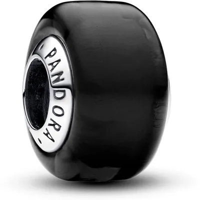 Produktbild von Pandora Charm Black Mini Murano 793117C00 Silber