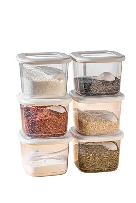 Produktbild von Viwares Vorratsdosen mit Deckel Luftdicht, 6er Vorratsbehälter Set BPA-Frei, Vorratsdose zur Müsli Mehl Aufbewahrung Küche, Praktische Organizer Küche, Frischhaltedosen für Lebensmittelaufbewahrung