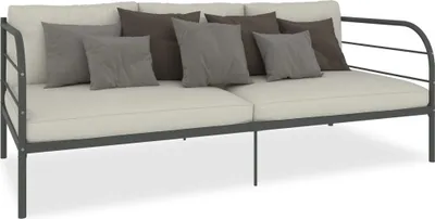 Obrázok produktu pre vidaXL Rám na denné lôžko sivý kov 90 × 200 cm