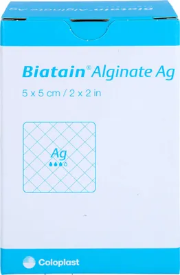 Obrázok produktu pre Biatain Alginátové Ag kompresy 5x5cm so striebrom, 30 ks VER