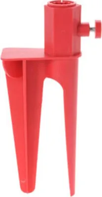 Obrázok produktu pre ProBeach skrutkovací stojan na slnečník 28 cm, červený - plážový držiak z pevného plastu, stabilný, odolný proti korózii, nastaviteľný na tyče slnečníkov Ø 23-26 mm, ideálny do piesku