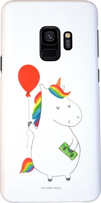 Produktbild von Mr. & Mrs. Panda Samsung Galaxy S9 Handyhülle Einhorn Luftballon - Weiß - Geschenk, Hülle, Unicorn, Handy Case, Freundin, Cover, Schutzhülle, Einhörner, Geld