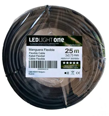 Productafbeelding van Kabel H05VV-F slang 3 x 0,75 mm 25 m zwart