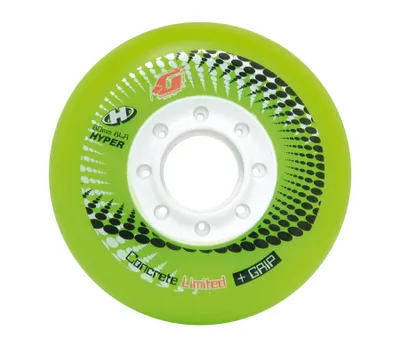 Produktbild von Hyper Wheels Concrete +Grip Limited Performance Outdoor 4er Set Rollen - 76mm / 84 A neon green